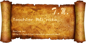 Teschler Mónika névjegykártya